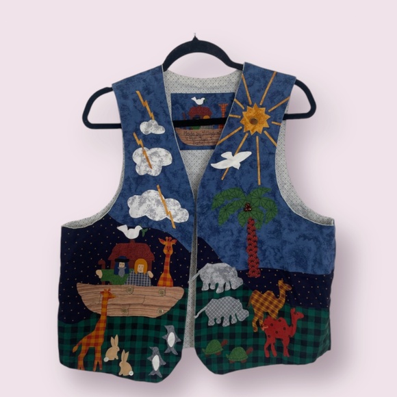 Noah's Ark Religious Christian Jesus Animal Sea Ocean Bible God Godly Vest Top - Picture 1 of 8